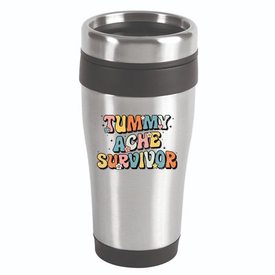 Tummy Ache Survivor Stomach Ache Vintage 16oz Travel Tumbler