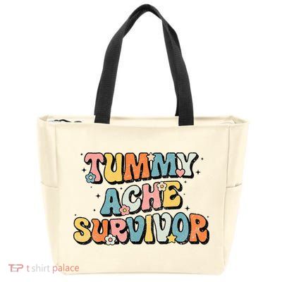 Tummy Ache Survivor Stomach Ache Vintage Zip Tote Bag
