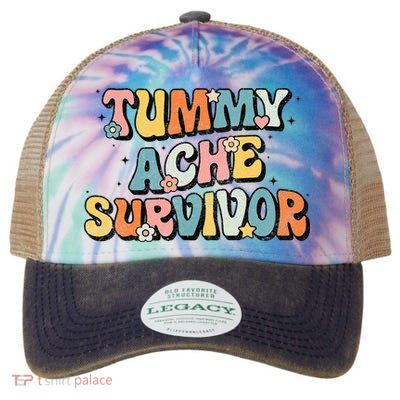 Tummy Ache Survivor Stomach Ache Vintage Legacy Tie Dye Trucker Hat