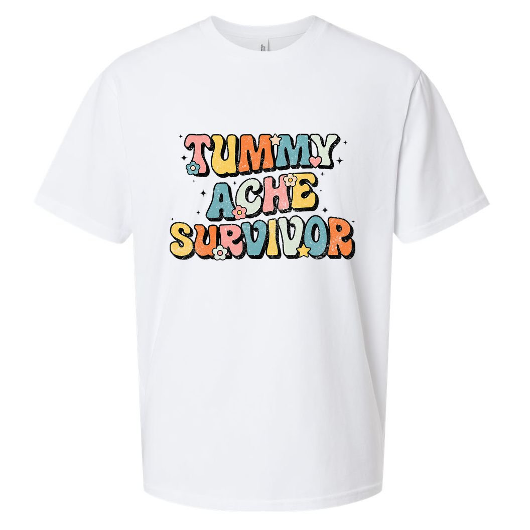 Tummy Ache Survivor Stomach Ache Vintage Sueded Cloud Jersey T-Shirt