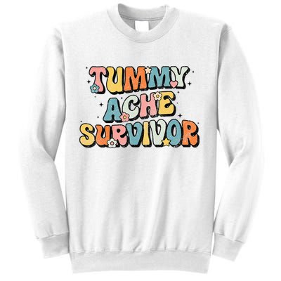 Tummy Ache Survivor Stomach Ache Vintage Sweatshirt