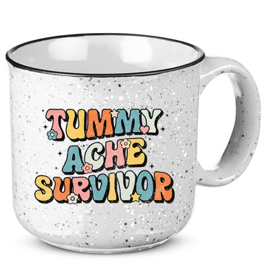 Tummy Ache Survivor Stomach Ache Vintage 15oz Campfire Ceramic Mug