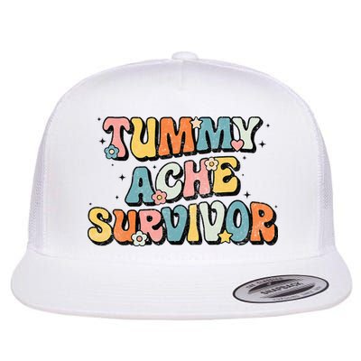 Tummy Ache Survivor Stomach Ache Vintage Flatbill Hat