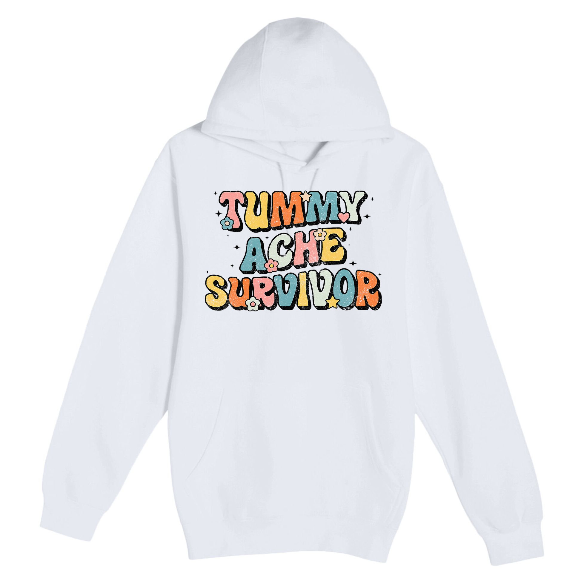 Tummy Ache Survivor Stomach Ache Vintage Premium Pullover Hoodie