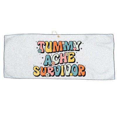Tummy Ache Survivor Stomach Ache Vintage Large Microfiber Waffle Golf Towel