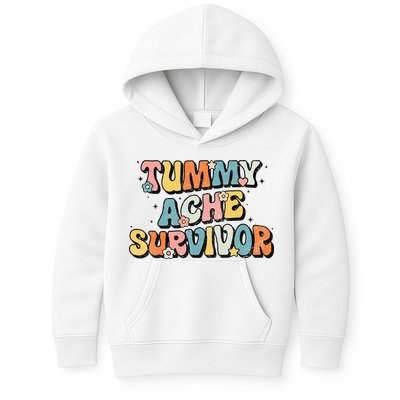 Tummy Ache Survivor Stomach Ache Vintage Kids Hoodie