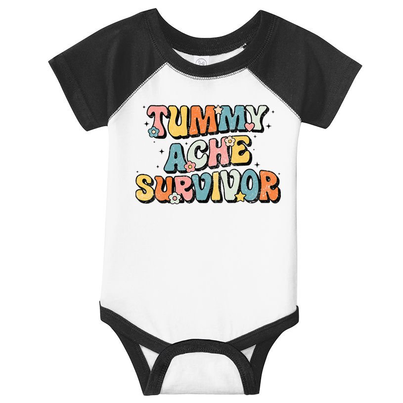 Tummy Ache Survivor Stomach Ache Vintage Infant Baby Jersey Bodysuit