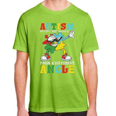 Teacher Autism Seeing The World From A Different Angle Adult ChromaSoft Performance T-Shirt