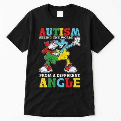 Teacher Autism Seeing The World From A Different Angle Tall T-Shirt