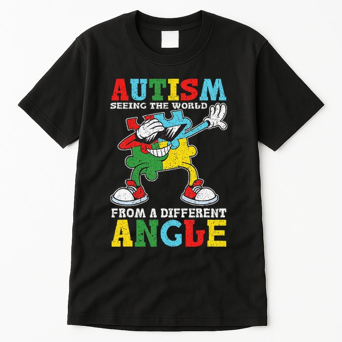 Teacher Autism Seeing The World From A Different Angle Tall T-Shirt