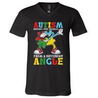 Teacher Autism Seeing The World From A Different Angle V-Neck T-Shirt