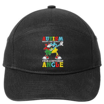 Teacher Autism Seeing The World From A Different Angle 7-Panel Snapback Hat