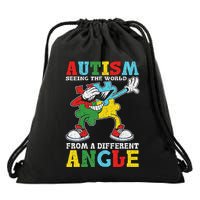 Teacher Autism Seeing The World From A Different Angle Drawstring Bag