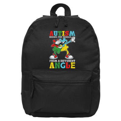 Teacher Autism Seeing The World From A Different Angle 16 in Basic Backpack