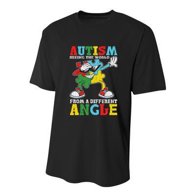 Teacher Autism Seeing The World From A Different Angle Youth Performance Sprint T-Shirt