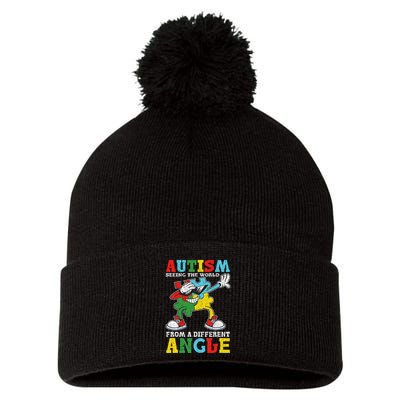 Teacher Autism Seeing The World From A Different Angle Pom Pom 12in Knit Beanie