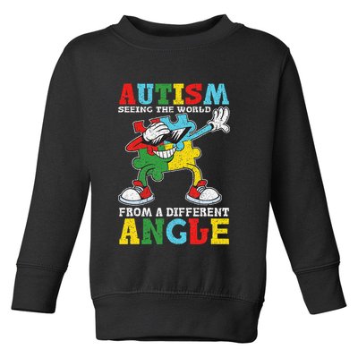 Teacher Autism Seeing The World From A Different Angle Toddler Sweatshirt