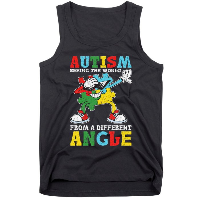 Teacher Autism Seeing The World From A Different Angle Tank Top