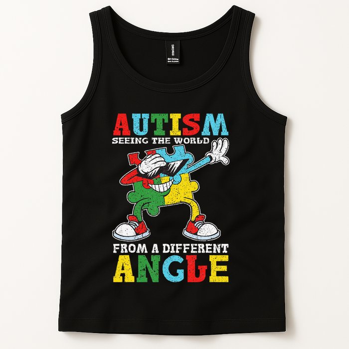 Teacher Autism Seeing The World From A Different Angle Tank Top