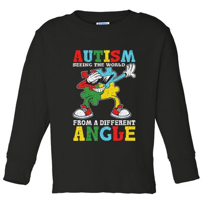 Teacher Autism Seeing The World From A Different Angle Toddler Long Sleeve Shirt