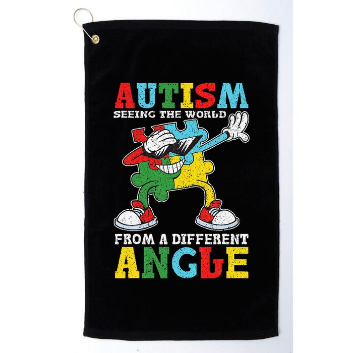 Teacher Autism Seeing The World From A Different Angle Golf Towel