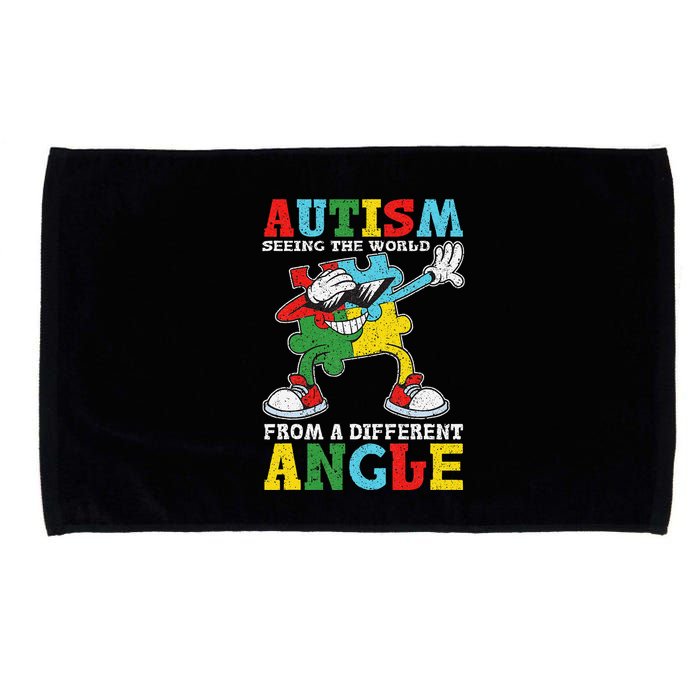 Teacher Autism Seeing The World From A Different Angle Microfiber Hand Towel