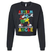Teacher Autism Seeing The World From A Different Angle Cropped Pullover Crew