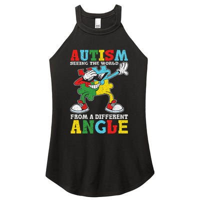 Teacher Autism Seeing The World From A Different Angle Women's Perfect Tri Rocker Tank