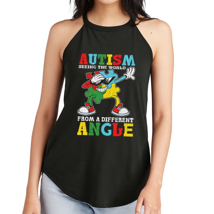 Teacher Autism Seeing The World From A Different Angle Women's Perfect Tri Rocker Tank