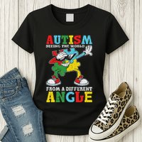Teacher Autism Seeing The World From A Different Angle Womens T-Shirt