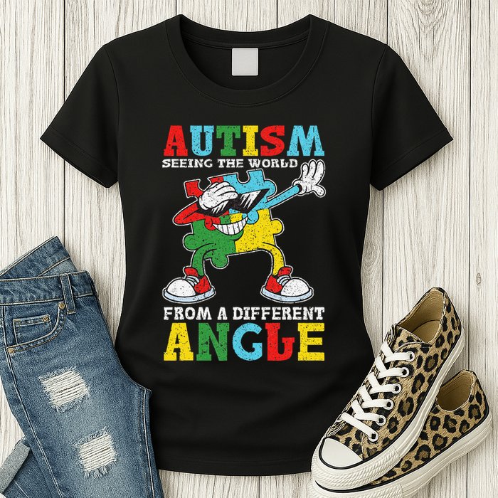 Teacher Autism Seeing The World From A Different Angle Womens T-Shirt