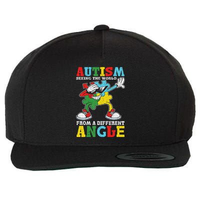 Teacher Autism Seeing The World From A Different Angle Wool Snapback Cap