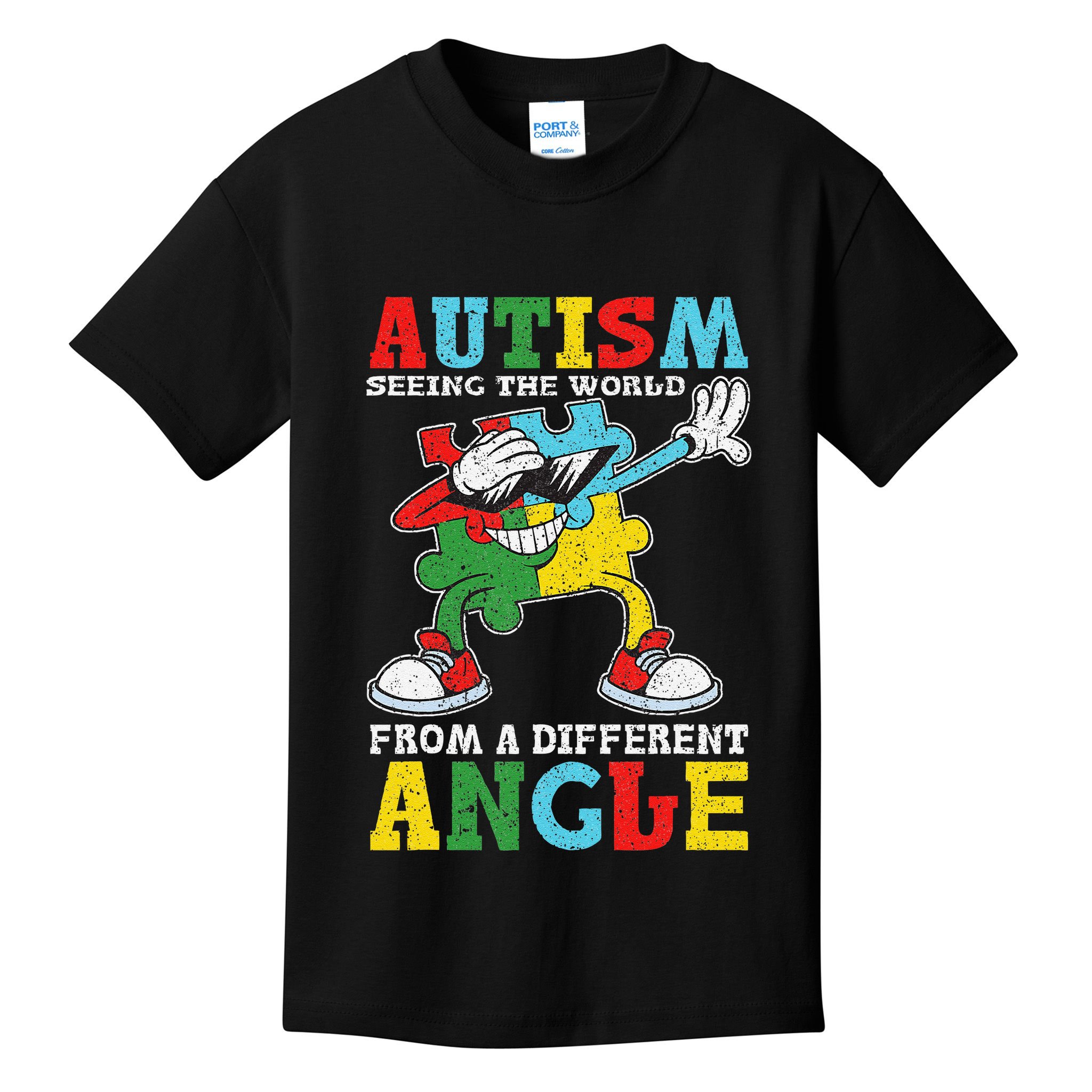 Teacher Autism Seeing The World From A Different Angle Kids T-Shirt