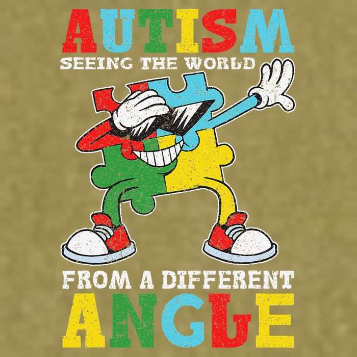 Teacher Autism Seeing The World From A Different Angle Garment-Dyed Women's Muscle Tee