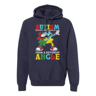 Teacher Autism Seeing The World From A Different Angle Premium Hoodie