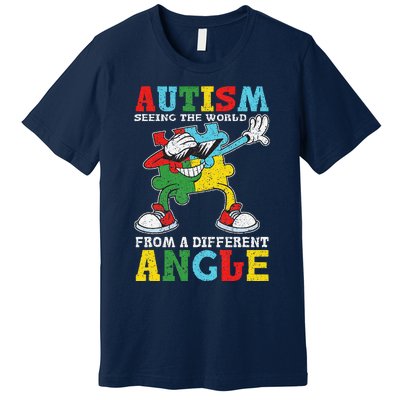 Teacher Autism Seeing The World From A Different Angle Premium T-Shirt