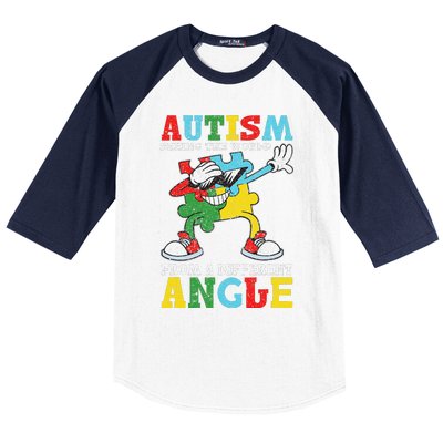 Teacher Autism Seeing The World From A Different Angle Baseball Sleeve Shirt