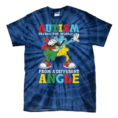 Teacher Autism Seeing The World From A Different Angle Tie-Dye T-Shirt