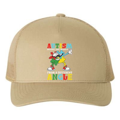 Teacher Autism Seeing The World From A Different Angle Yupoong Adult 5-Panel Trucker Hat
