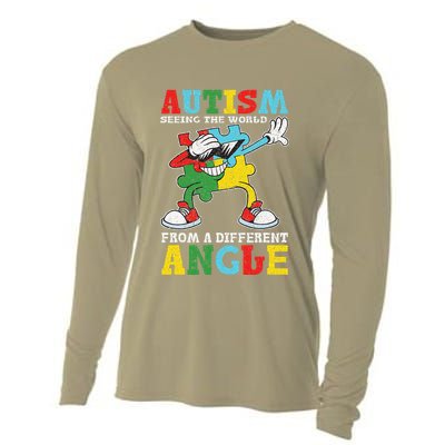 Teacher Autism Seeing The World From A Different Angle Cooling Performance Long Sleeve Crew