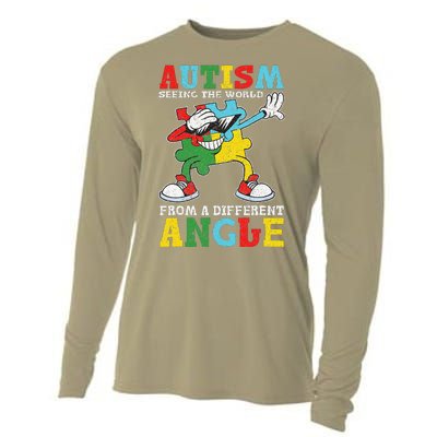 Teacher Autism Seeing The World From A Different Angle Cooling Performance Long Sleeve Crew