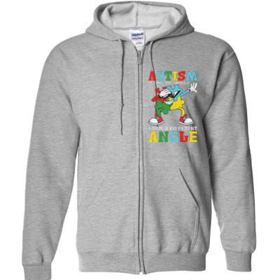 Teacher Autism Seeing The World From A Different Angle Full Zip Hoodie