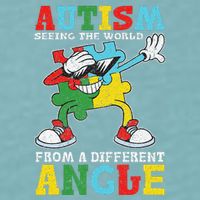 Teacher Autism Seeing The World From A Different Angle Sueded Cloud Jersey T-Shirt