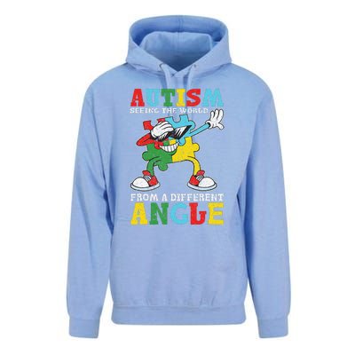 Teacher Autism Seeing The World From A Different Angle Unisex Surf Hoodie