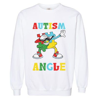 Teacher Autism Seeing The World From A Different Angle Garment-Dyed Sweatshirt