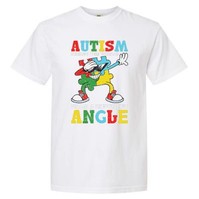 Teacher Autism Seeing The World From A Different Angle Garment-Dyed Heavyweight T-Shirt