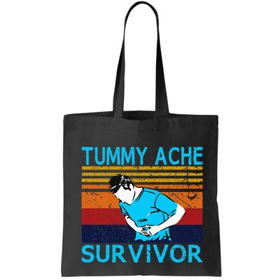 Tummy Ache Survivor Vintage Retro Sunset Stomach Hurts Memes Bag