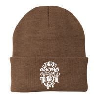 Theres Always Something To Be Thankful For Quote Knit Cap Winter Beanie