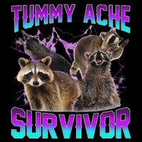 Tummy Ache Survivor Raccoon Cooling Performance Crew T-Shirt