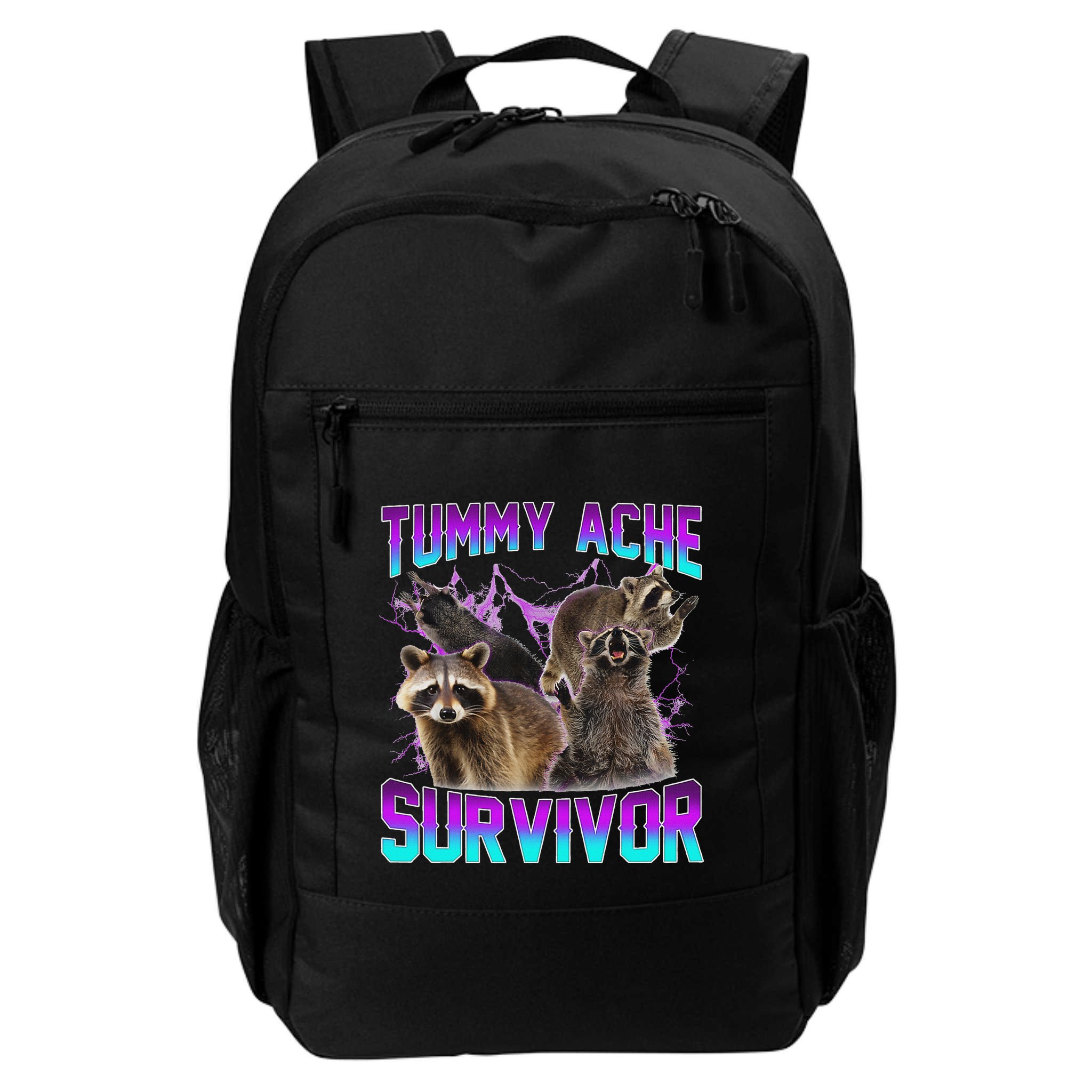 Tummy Ache Survivor Raccoon Backpack